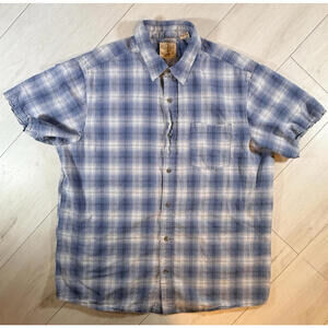 Redhead Brand Co. Men's Blue Plaid Short Sleeve Button Down Shirt Size XL